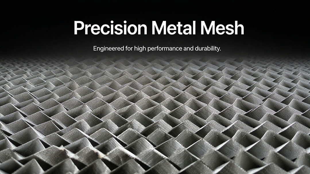 Wire mesh structured packing layers installed in column with 90 degree cross orientation